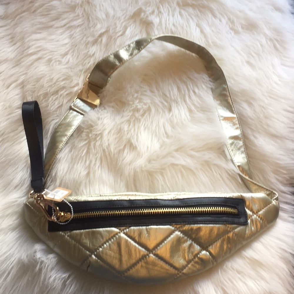Metallic fanny pack